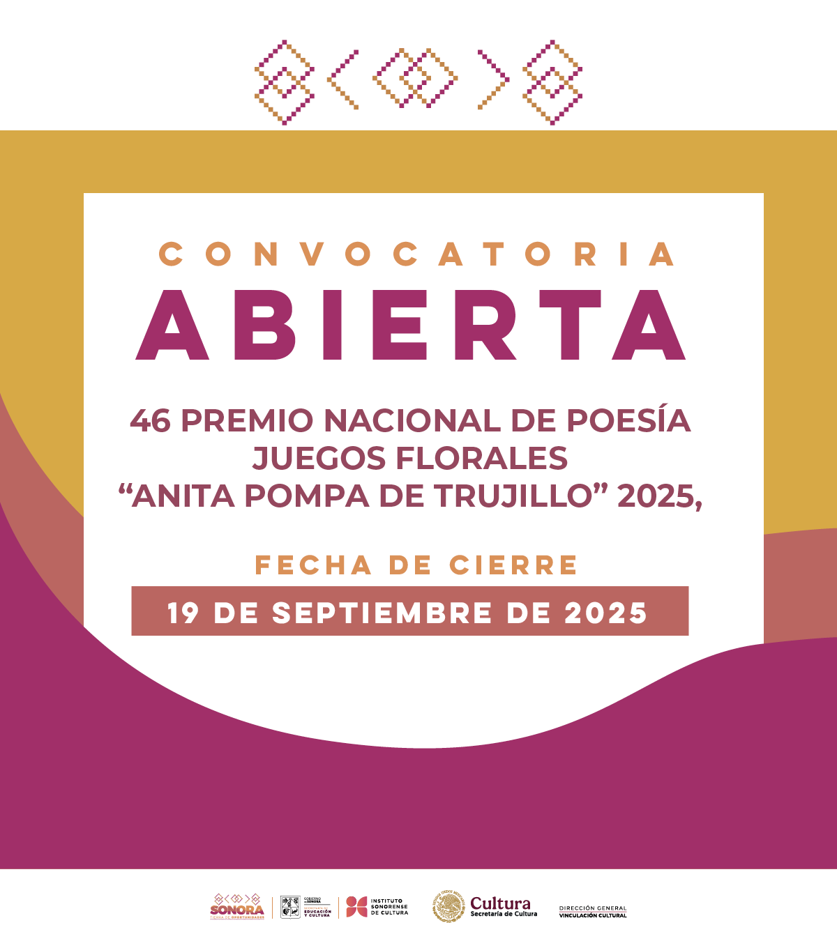 Convocatoria Abierta 46 Premio Nacional de Poesía Juegos Florales &quot;Anita Pompa de Trujillo&quot; 2025 
